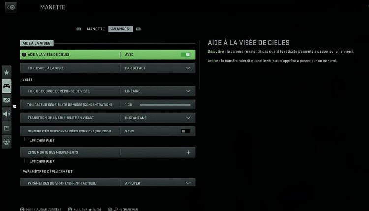 Les meilleurs paramètres de manette sur MW2-2