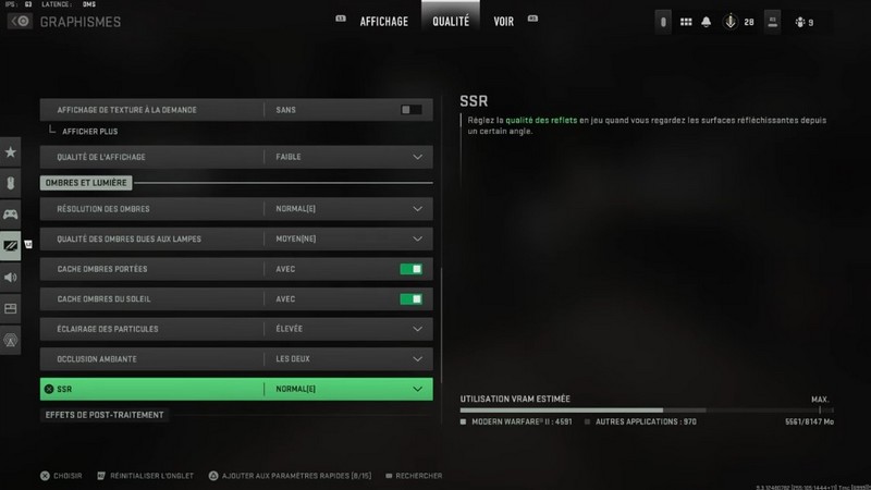 Meilleurs paramètres pour Modern Warfare 2 - ombres et lulière