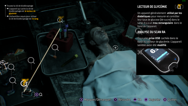 Solution Puzzle Autopsie - Trouver la clé de biodécryptage - Gotham Knights