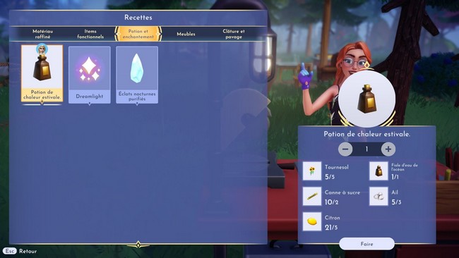 potion de chaleur estivale