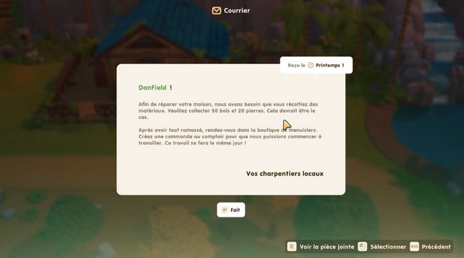 réparer votre maison dans Coral Island