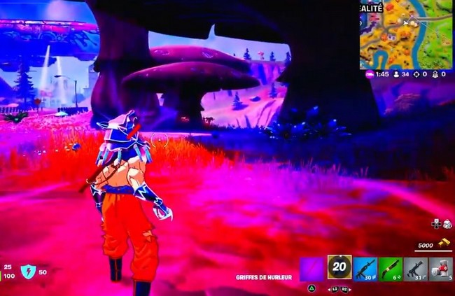 toucher un adversaire pendant que la piste lupine est active dans Fortnite