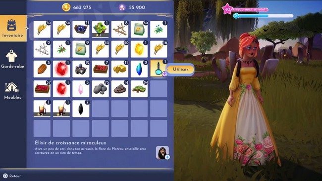 élixir de croissance miraculeux Disney Dreamlight Valley