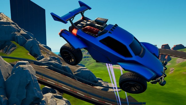 EMPLACEMENT VOITURE ROCKET LEAGUE FORTNITE