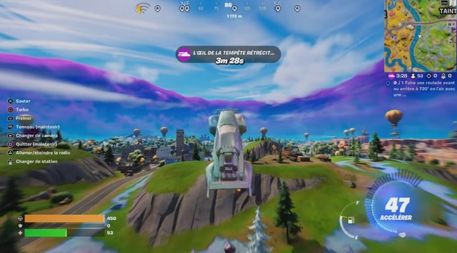 Faire une roulade avant ou arrière à 720° en l'air avec une Octane-fortnite