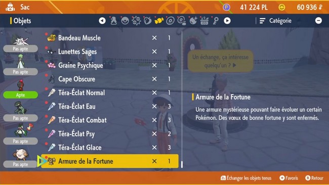 Faire évoluer Charbambin en Carmadura dans Pokémon Écarlate