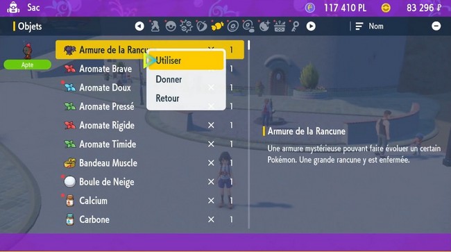 Faire évoluer Charbambin en Malvalame dans Pokémon Violet