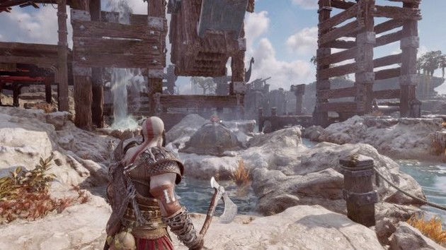 Figez les deux geysers sur le côté pour que le geyser situé sous la roue puisse la déplacer