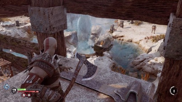 Gelez ce geyser pour déplacer le bloc vers le haut.