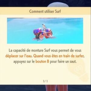 La capacité de monture surf Pokémon Écarlate et Violet