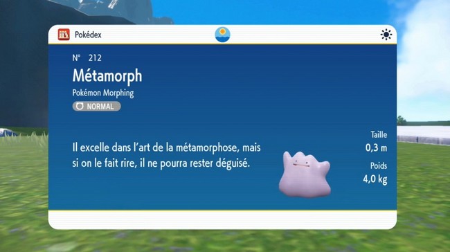 Métamorph dans Pokémon Écarlate et Violet