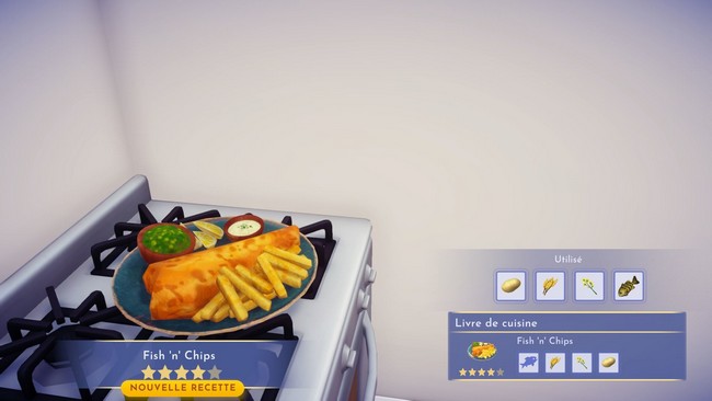 Recette Fish 'n' Chips Disney Dreamlight Valley