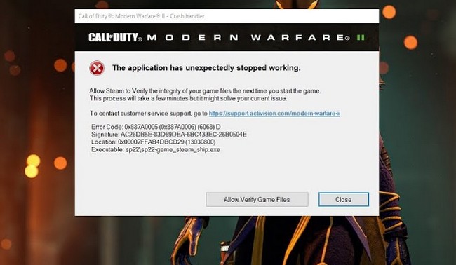 Solution code d'erreur 0x887a0005 Modern Warfare 2