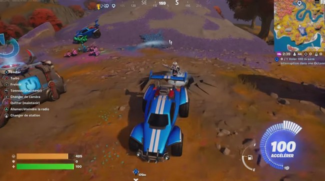 Toucher des adversaires en étant dans une Octane - fortnite
