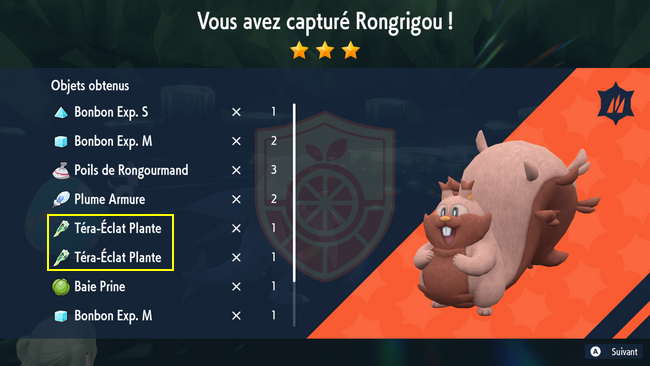 obtenir des Téra-Éclats