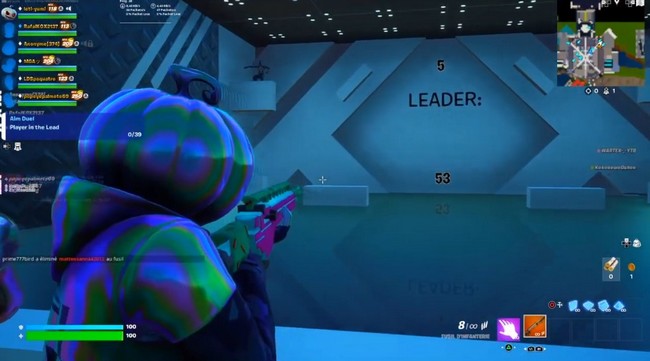 abattre des cibles dans le stand de tir de la Croisée des légendes FNCS Fortnite