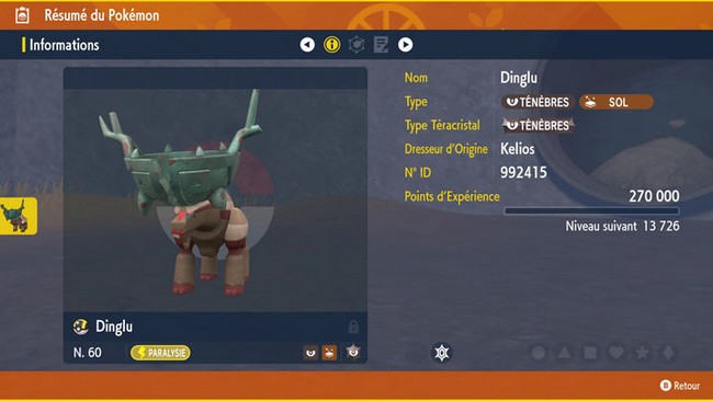 capturer Dinglu Pokémon Écarlate et Violet