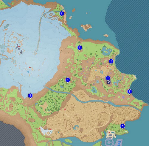 Emplacements des Pieux bleus dans Pokémon Écarlate et Violet