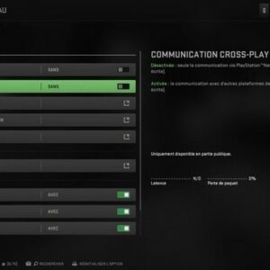 désactiver le crossplay de MW2 sur PlayStation