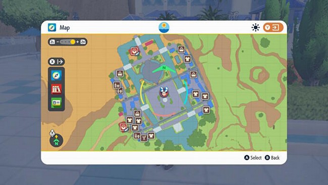 emplacement Juge du bonheur dans Pokémon Écarlate et Violet