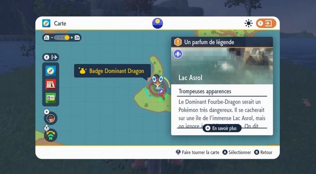 emplacement Oyacata le Dominant Fourbe-Dragon dans Pokémon Écarlate et Violet