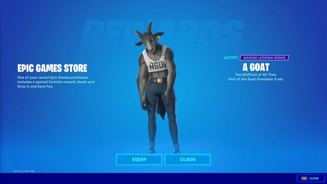 skin Chèvre Gratuitement dans Fortnite