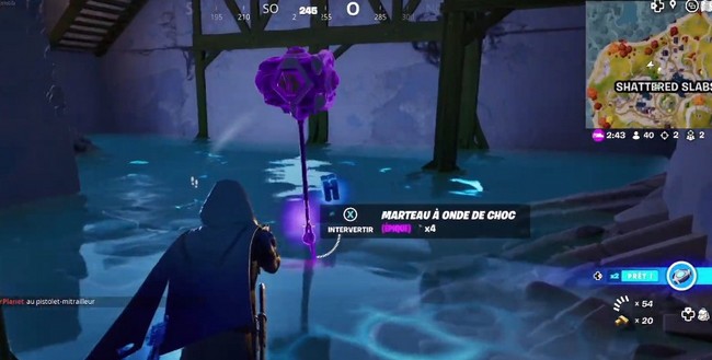 Obtenir un marteau a onde de choc fortnite