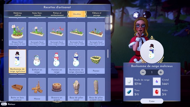 Quête de Noël Voudrais-tu faire un bonhomme de neige Disney Dreamlight Valley-1