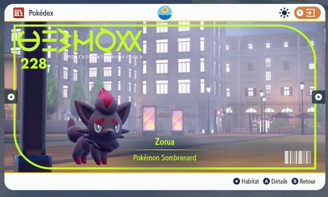 ZORUA Pokémon Violet et Ecarlate