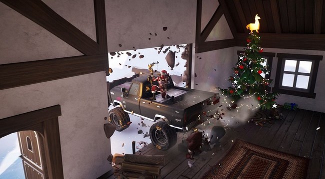 des décorations des fêtes avec des véhicules dans Fortnite