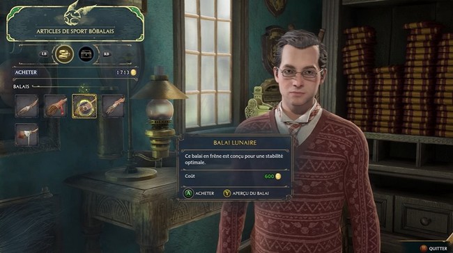 Acheter un balai chez Bôbalais-Hogwarts Legacy L'héritage de Poudlard