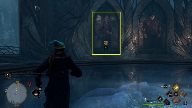 Comment parler au portrait du professeur Niamh Fitzgerald dans la salle de la Carte Hogwarts Legacy