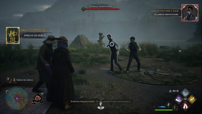 aider l'inconnue dans l'Epreuve de Merlin de Hogwarts Legacy