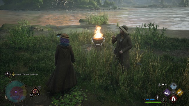 aider l'inconnue dans l'Epreuve de Merlin de Hogwarts Legacy