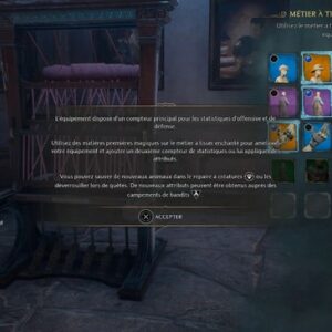 ajouter un attribut à un vêtement Hogwarts Legacy