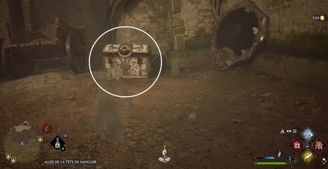 coffres avec un oeil Hogwarts Legacy