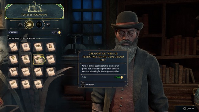 créasort de table de rempotage Munie d'un Grand Pot Hogwarts Legacy