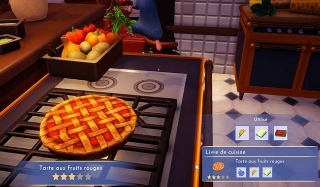 Recette Tarte aux fruits rouges Disney Dreamlight Valley