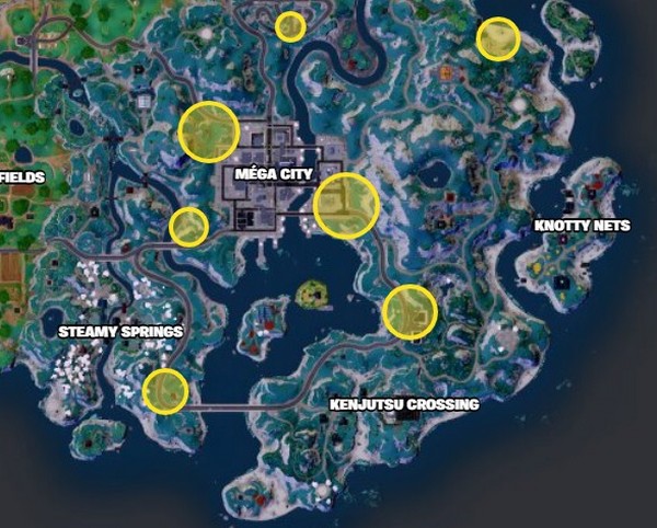 emplacements moto Rogue fortnite
