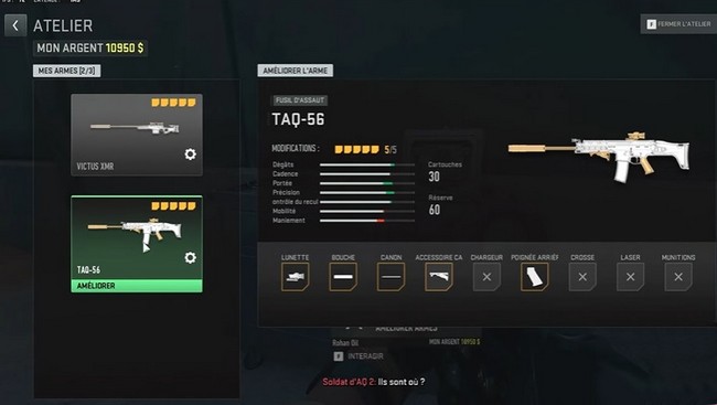 Arsenal amélioré DMZ-MW2