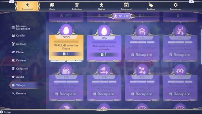 Wall-E aime les fleurs Disney Dreamlight Valley