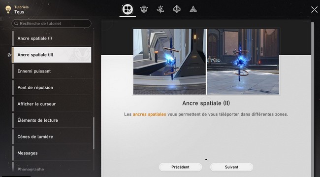 ancres spatiales Honkai Star Rail