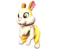 lapin jaune de printemps