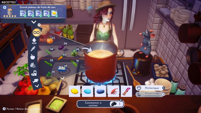 grand plateau de fruit de mer Disney Dreamlight Valley