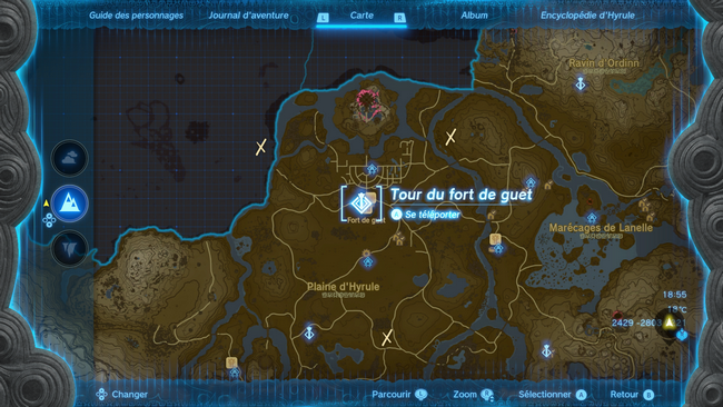 Emplacement Tour du Fort de guet