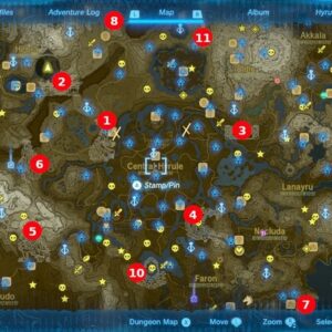 Emplacements 12 Larmes du Dragon Zelda Tears Of The Kingdom