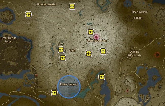 Emplacements Casse-pierre Zelda Tears of the Kingdom