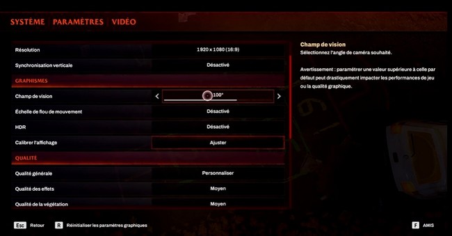Meilleurs paramètres de Redfall