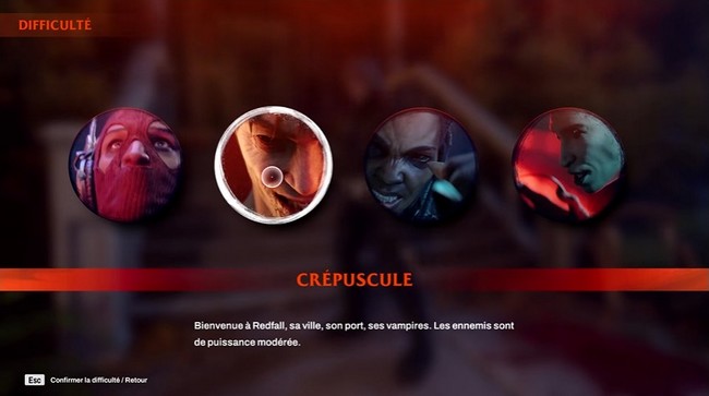Red Fall changer la difficulté
