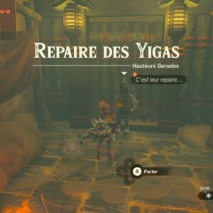 Repaire des Yigas dans Zelda Tears of the Kingdom